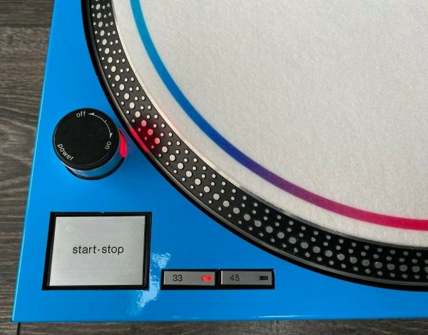 Technics SL-1200 / 1210 MK2 Gloss Blue Faceplate - Image 2