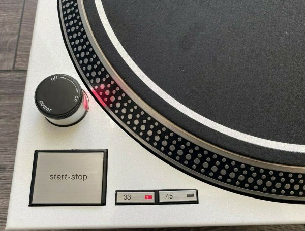 Technics SL-1200 / 1210 MK2 Candy White Glitter Faceplate - Image 2