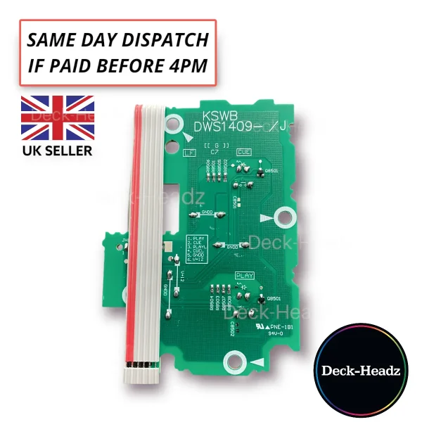 Pioneer CDJ 2000 KSWB Play Pause & Cue Switch PCB Assembly - DWS1409