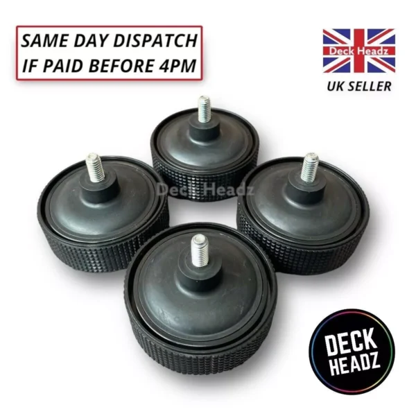 4 x Technics SL-1200 1210 Replacement Feet MK2 MK3 M3D MK5 MK5G Foot